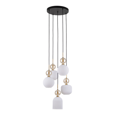 SOPHIA COGNAC WHITE LAMPA WISZACA 5XE14