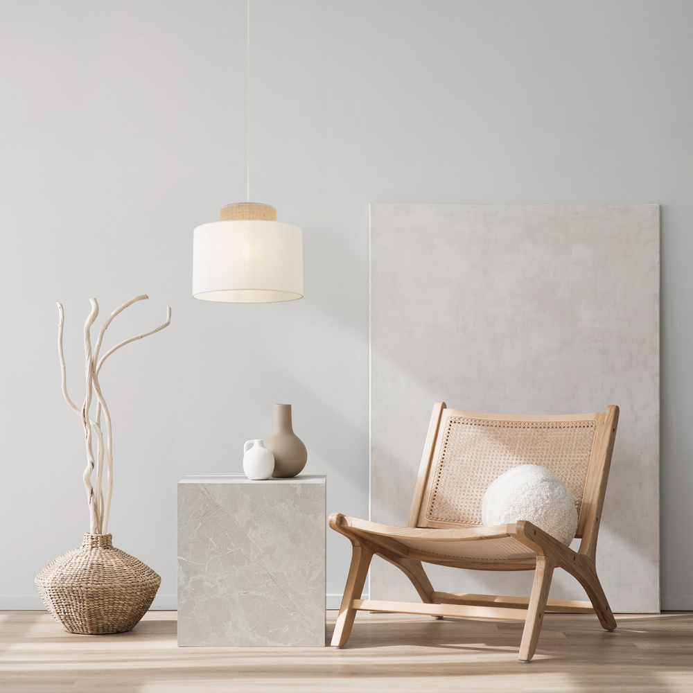 DUO WHITE JUTA LAMPA WISZĄCA 1