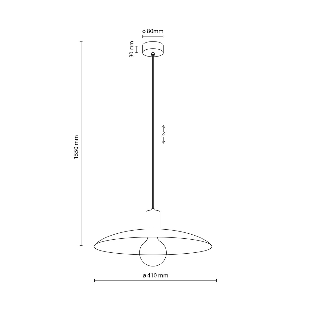 ASTRA BROWN 1XE27 LAMPA WISZACA