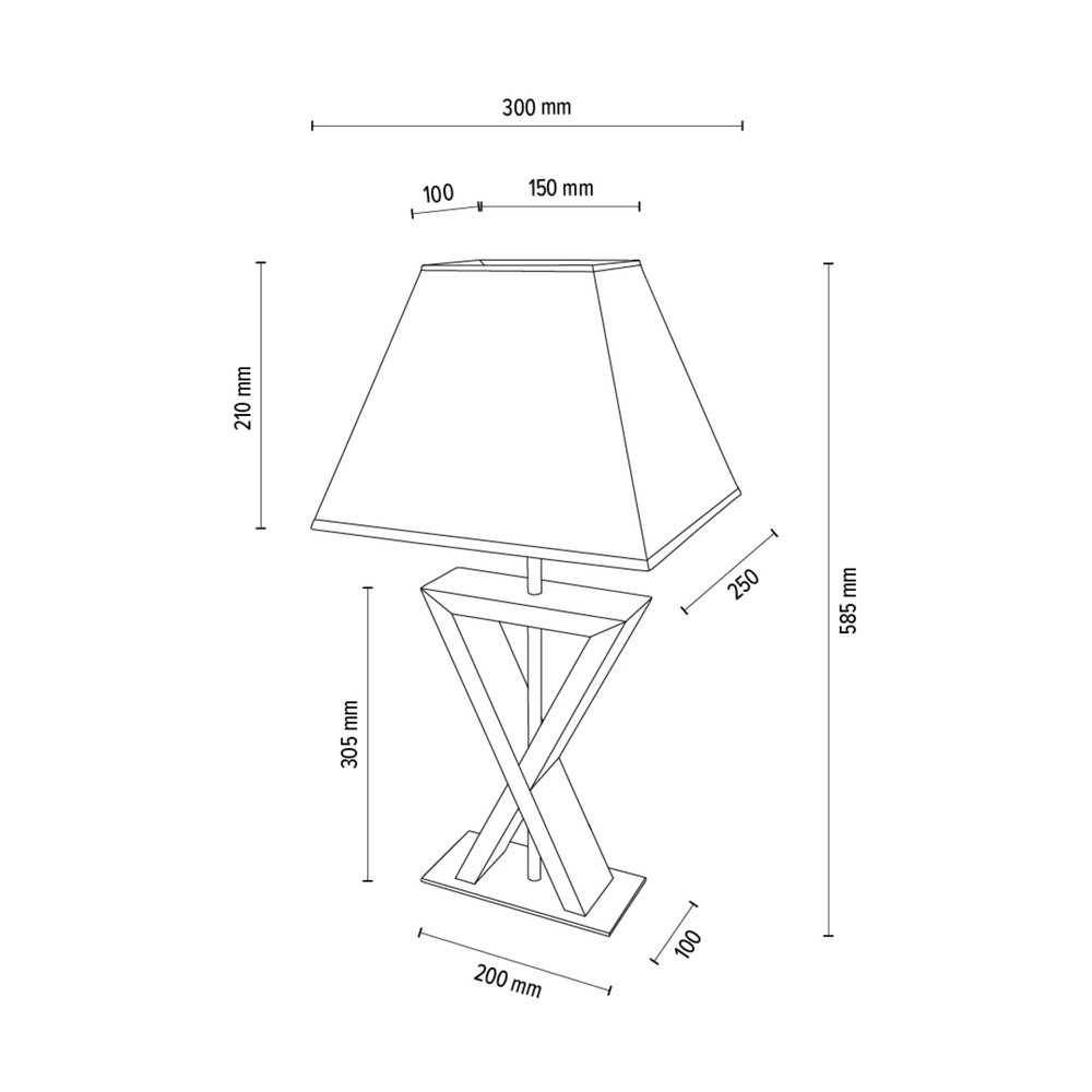 Lampa stołowa LOGAN drewno dębowe 7017412011793