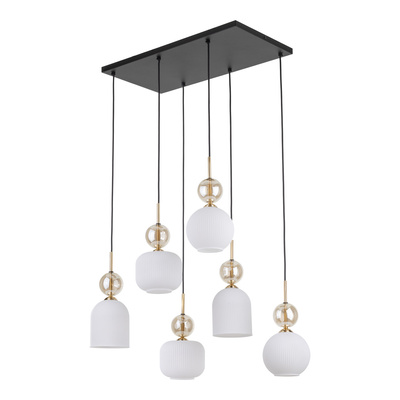 SOPHIA COGNAC WHITE LAMPA WISZĄCA 6XE14