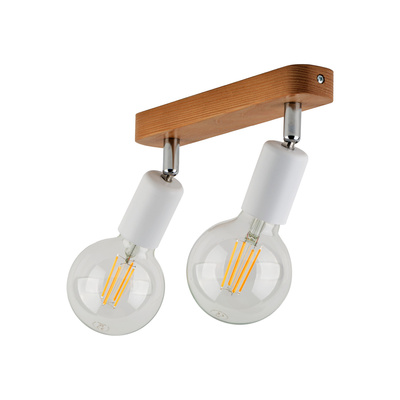 SIMPLY WOOD LAMPA SUFITOWA 2 WHITE