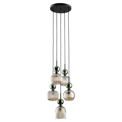 SOPHIA GREEN COGNAC LAMPA WISZĄCA 5XE14